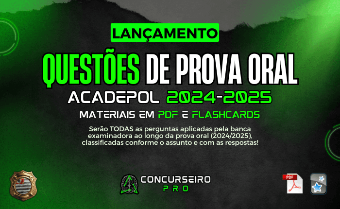 QUESTÕES PROVA ORAL PCSP ACADEPOL