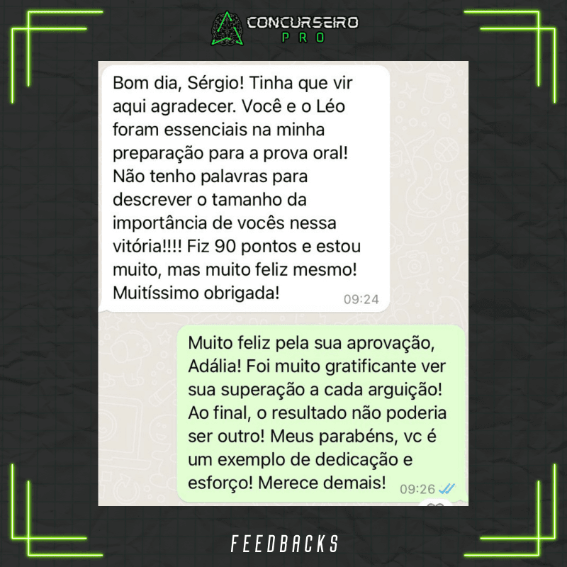 Concurseiro PRO, preparação para concursos policiais! Concurseiro PRO Feedbacks prova oral (10)