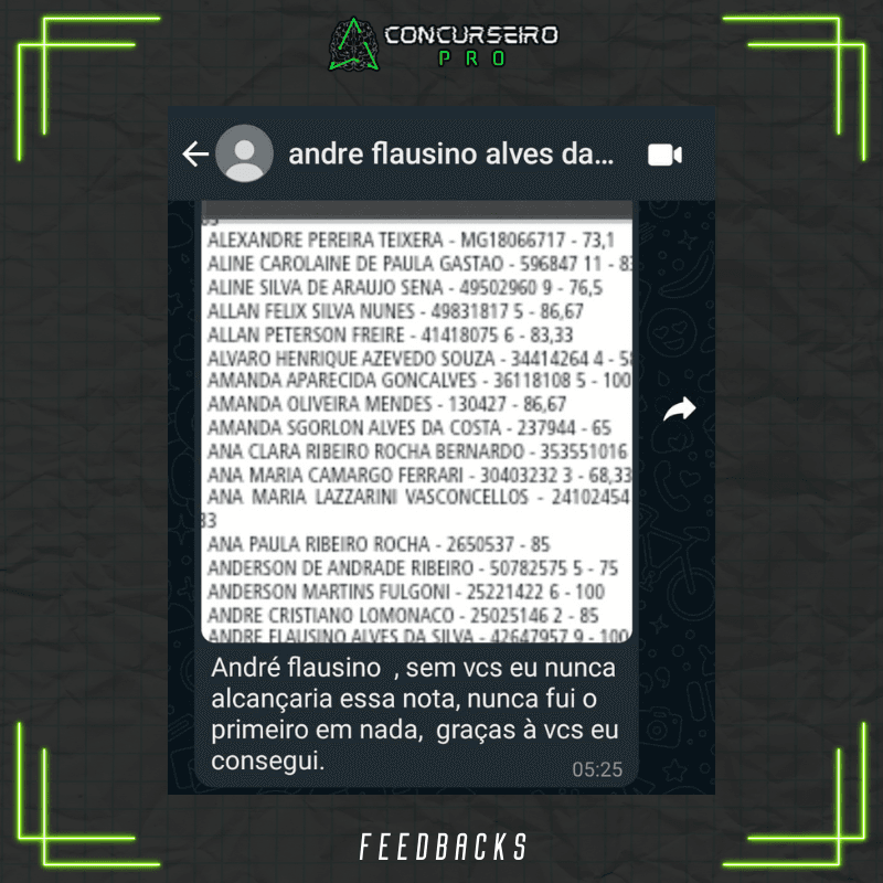 Concurseiro PRO, preparação para concursos policiais! Concurseiro PRO Feedbacks prova oral (2)