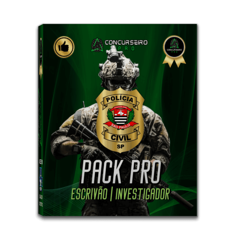 Concurseiro PRO, preparação para concursos policiais! Concurseiro PRO PCSP - Pack PRO | Escrivão e investigador (Objetiva)